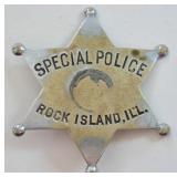 Obsolete Rock Island Illinois Special Police Badge