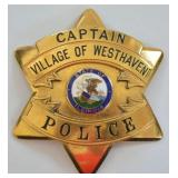 Obsolete ILL Village Of Westhaven Captain Badge