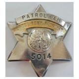 Obsolete Cross Town Security Patrolman Badge