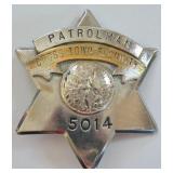 Obsolete Cross Town Security Patrolman Badge