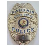 Obsolete River Grove Illinois Patrolman Badge #2