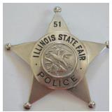 Obsolete Illinois State Fair Police Badge #51