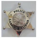 Obsolete Lansing Illinois Police Badge #10