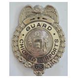Obsolete Chicago Airports Guard Badge #63