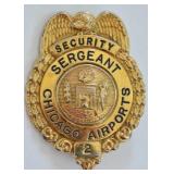 Obsolete Chicago Airports Sergeant Badge #2