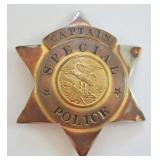 Obsolete Illinois Special Police Captain Badge