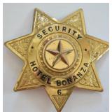Obsolete Hotel Bonanza Security Badge #6