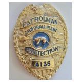 Obsolete Calif. Plant Protection Patrolman Badge