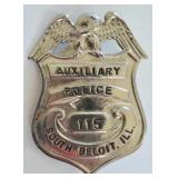 Obsolete South Beloit Illinois Aux. Police Badge
