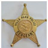 Obsolete Villa Park Illinois Police Sergeant Badge