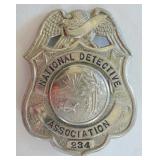 Obsolete National Detective Association Badge