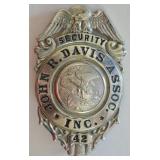 Obsolete John R. Davis Assoc. Security Badge