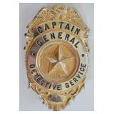 Obsolete General Detective Service Captain Badge