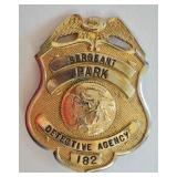 Obsolete Park Detective Agency Sergeant Badge