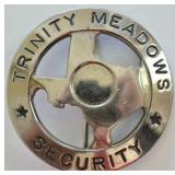 Obsolete Texas Trinity Meadows Security Badge