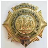Obsolete NY Gordon Detective Bureau Badge