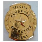 Obsolete Special Agent Kenbrook Detective Badge