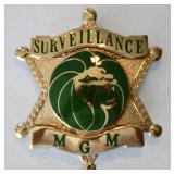 Obsolete MGM Casino Security Surveillance Badge