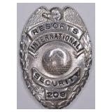 Obsolete Resorts International Security Badge
