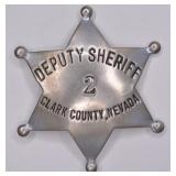Obsolete Clark County Nevada Deputy Sheriff Badge