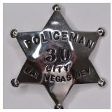Obsolete Las Vegas Nevada City Police Badge #30