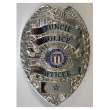 Obsolete Muncie Indiana Police Officer Badge