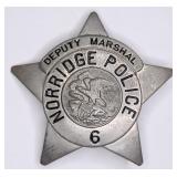 Obsolete Norridge Illinois Deputy Marshal Badge