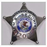 Obsolete State Of Illinois M.M.S. Patrolman Badge