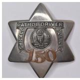 Obsolete Chicago Police Driver Pie Plate Badge