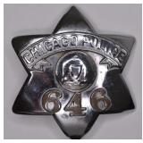 Obsolete Chicago Police Pie Plate Badge #646
