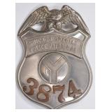 Obsolete Chicago Special Police Patrolman Badge