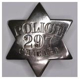 Obsolete Chicago Police Pie Plate Badge #150