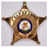 Obsolete Dolton Illinois Police Sergeant Badge #7