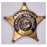 Obsolete Elmwood Park Ill. Police Sergeant Badge