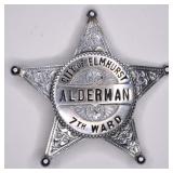 Obsolete Elmhurst Illinois 7th Ward Alderman Badge