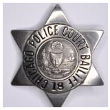 Chicago Police Court Bailiff Badge #18