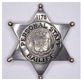 Court Of Chicago Personal Staff Bailiff Badge