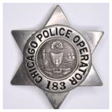 Obsolete Chicago Police Operator Badge #183