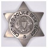 Obsolete Chicago Police Desk Sergeant Badge #5
