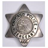 Obsolete Chicago Police Sergeant Badge #466