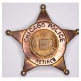 Obsolete Chicago Police Retired Badge