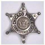 Obsolete Chicago Police Commissioner Staff Badge