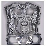 Obsolete Chicago Police Civil Cap Badge #72