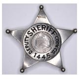 Obsolete Cook County Illinois Deputy Sheriff Badge