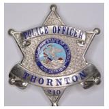 Obsolete Thornton Illinois Police Badge #210