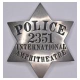 Obsolete International Amphitheatre Police Badge