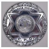 Obsolete Chicago Police Harbor Foreman Badge