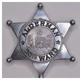 Obsolete Chicago 30th Ward Alderman Badge