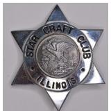 Obsolete Star Craft Club Illinois Badge