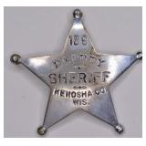 Obsolete Kenosha Co. Deputy Sheriff Badge #189